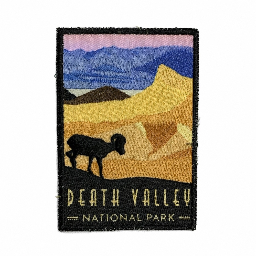 Death Valley National Park Patch  Sheep Desert Landscape Souvenir Embroidered